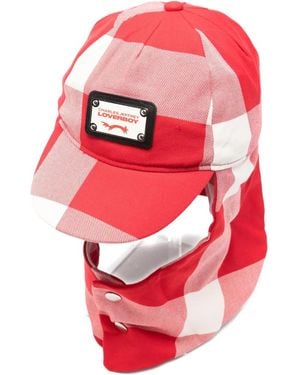 Charles Jeffrey Checked Hat - Red