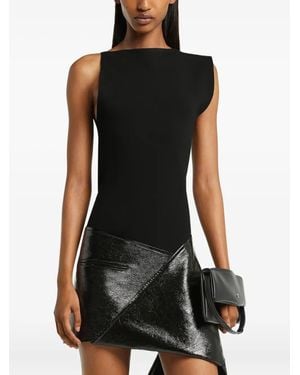 Courreges Oblique Interlock Top - Black