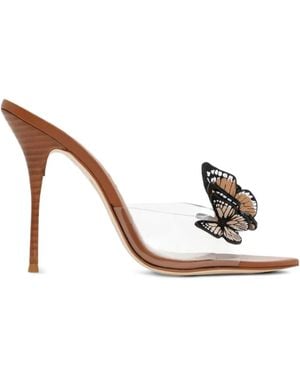 Sophia Webster Sandali Vanessa Con Decorazione Farfalla 100Mm - Marrone
