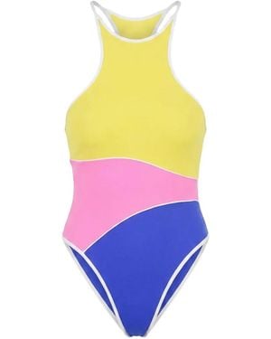 DSquared² Bañador Con Diseño Colour Block Y Cuello En V - Blanco