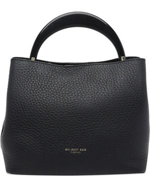 MY BEST BAG Firenze Grained Leather Clutch Bag - Black