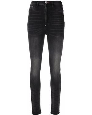 Philipp Plein Iconic High-Waist Jeggings - Black