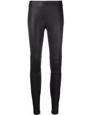 Givenchy Polished-Finish Zip-Detail Pants - Black