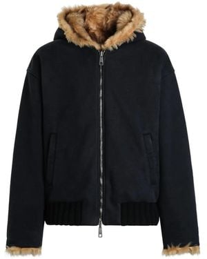 Dolce & Gabbana Giacca Reversibile Con Cappuccio - Nero