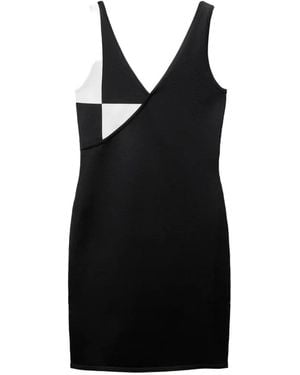 Versace Stretch Wool Knit Mini Dress - Black