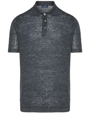 Barba Napoli Gestricktes Poloshirt - Grau