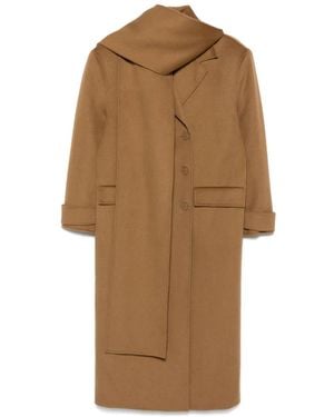Sandro Brushed-Wool Coat - Brown