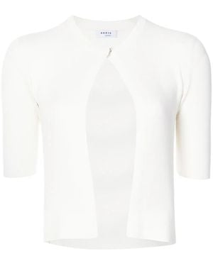 Akris Punto Cardigan Crop - Blanc