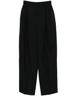 Moschino Pantaloni Con Pieghe - Nero