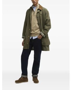 Barbour Cappotto Con Colletto A Coste - Verde