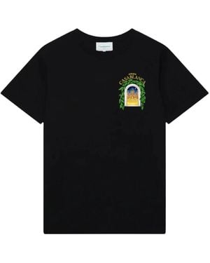 CASABLANCA Logo-Print T-Shirt - Black