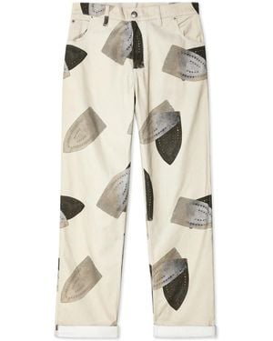 Charles Jeffrey Art Denim Straight-Leg Jeans - Natural