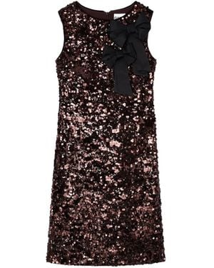 Ganni Demitasse Polyester Velvet Sequins Midi Dress - Multicolor