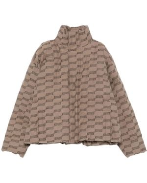 Balenciaga ロゴ パデッドジャケット - ブラウン