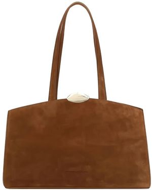 Benedetta Bruzziches Serena Suede Tote Bag - Brown
