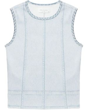 Rag & Bone Cotton Sleeveless Top - Blue