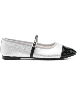 Repetto Cap-toe ankle-strap ballet flats - Blanco