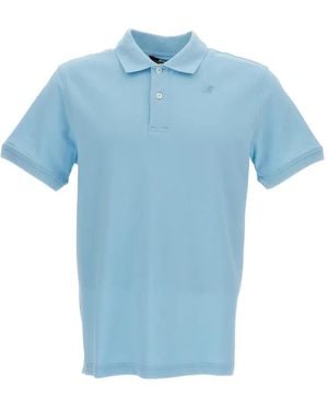 K-Way Amedee Logo-Patch Polo Shirt - Blue