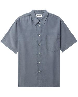 Magliano Logo-Print Lyocell Shirt - Blue