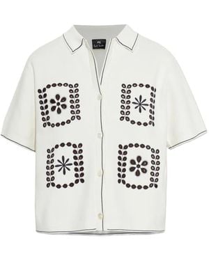 Paul Smith Floral-embroidery Shirt - White