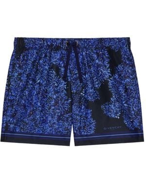 Givenchy Badeshorts Mit Pompon-Print - Blau
