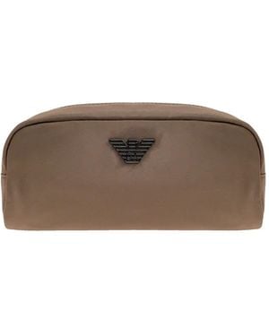 Emporio Armani Logo Tote Bag - ブラウン