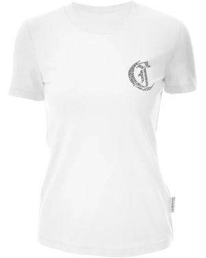 Just Cavalli Logo-Embellished T-Shirt - White