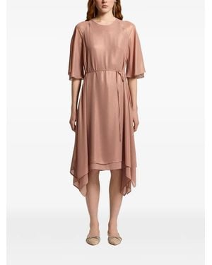 Peserico Tie-Detail Midi Dress - Pink