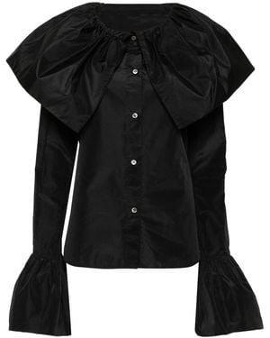 Yohji Yamamoto Taffeta Blouse - Black