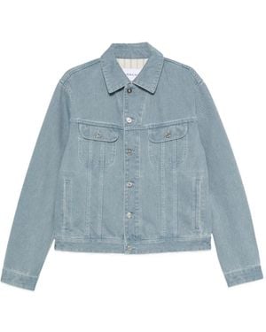 Givenchy Logo-Patch Denim Jacket - Blue