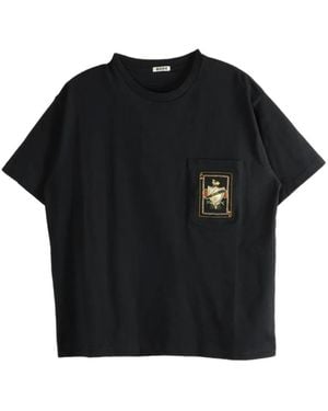 Bode Bullion Card Tee Patch-Detail Pocket T-Shirt - Black