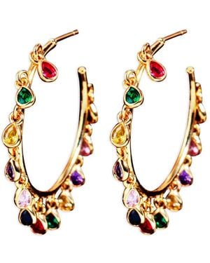 Hzmer Jewelry Orecchini A Cerchio Satrangi Bali - Metallizzato