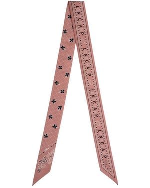 Longchamp Paisley-Print Silk Scarf - Pink