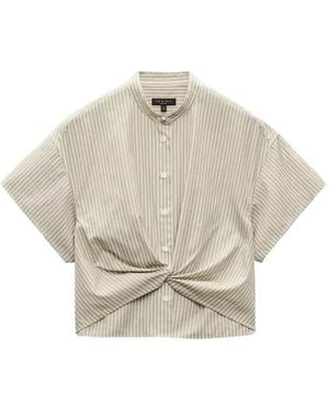 Rag & Bone Twisted Striped Shirt - Natural