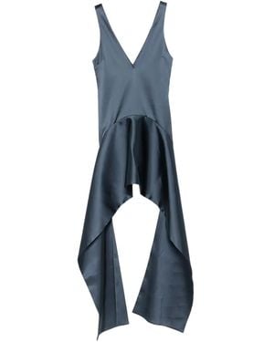 JW Anderson V-Ausschnitt-Kleid mit drapiertem Saum - Blau