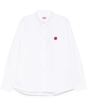 KENZO Camisa con motivo floral - Blanco