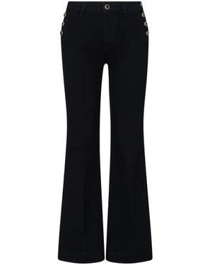 Liu Jo Flare Jeans With Jewel Buttons - Black