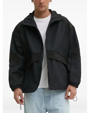 HUGO Panelled Hooded Jacket - Black
