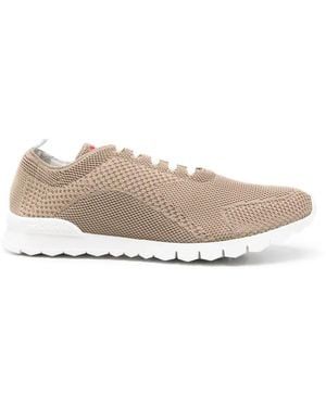 Kiton Knit Lace-Up Trainers - White