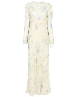 SIR. Cecile Long Sleeve Dress - White