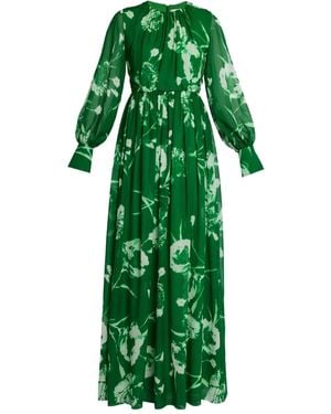 Erdem Robe À Manches Longues - Vert