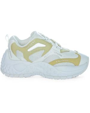 ARMANI EXCHANGE Panelled Mesh-Insert Trainers - Blue
