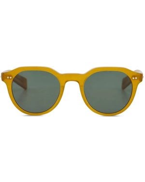 Eyevan 7285 Round-Frame Acetate Sunglasses - Yellow