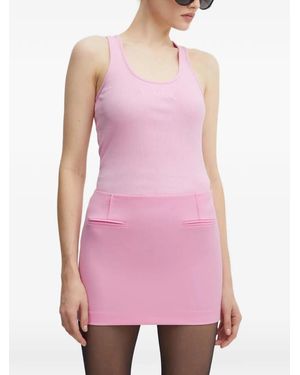 Patrizia Pepe Ribbed Tank Top - Pink