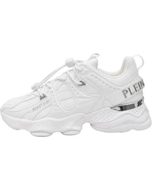 Philipp Plein Runner Beast X-01 Paneled Sneakers - White