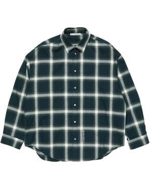 Acne Studios Relaxed Fit Long-Sleeve Shirt With Classic Collar - Green