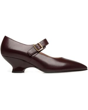 Bally Glendy Pointed-Toe Buckle Court Shoes - Brown