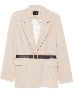 Dixie Corduroy Notched-Lapels Jacket - Natural