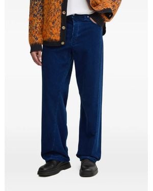 sunflower Corduroy-Texture Trousers - Blue