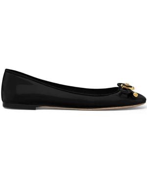 Versace Opera Bow フラットシューズ - ブラック